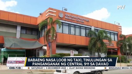 Babaeng nasa loob ng taxi, tinulungan sa panganganak ng Central 911 sa Davao