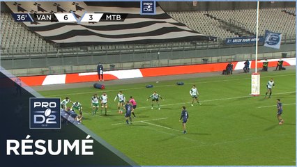PRO D2 - Résumé RC Vannes-US Montauban: 20-10 - J12 - Saison 2020/2021