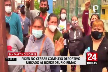 SMP: Vecinos piden no cerrar complejo deportivo ubicado al borde del río Rímac
