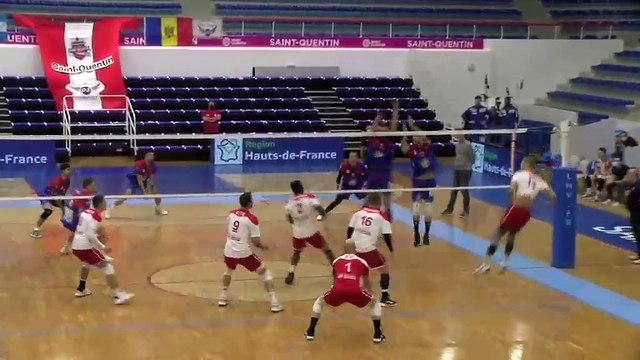 images maritima : quelques points du match Saint-Quentin Martigues Volley