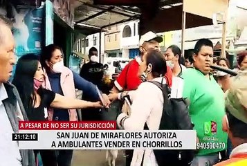 Zona entre Chorrillos y SJM  tomada por ambulantes estaría en disputa