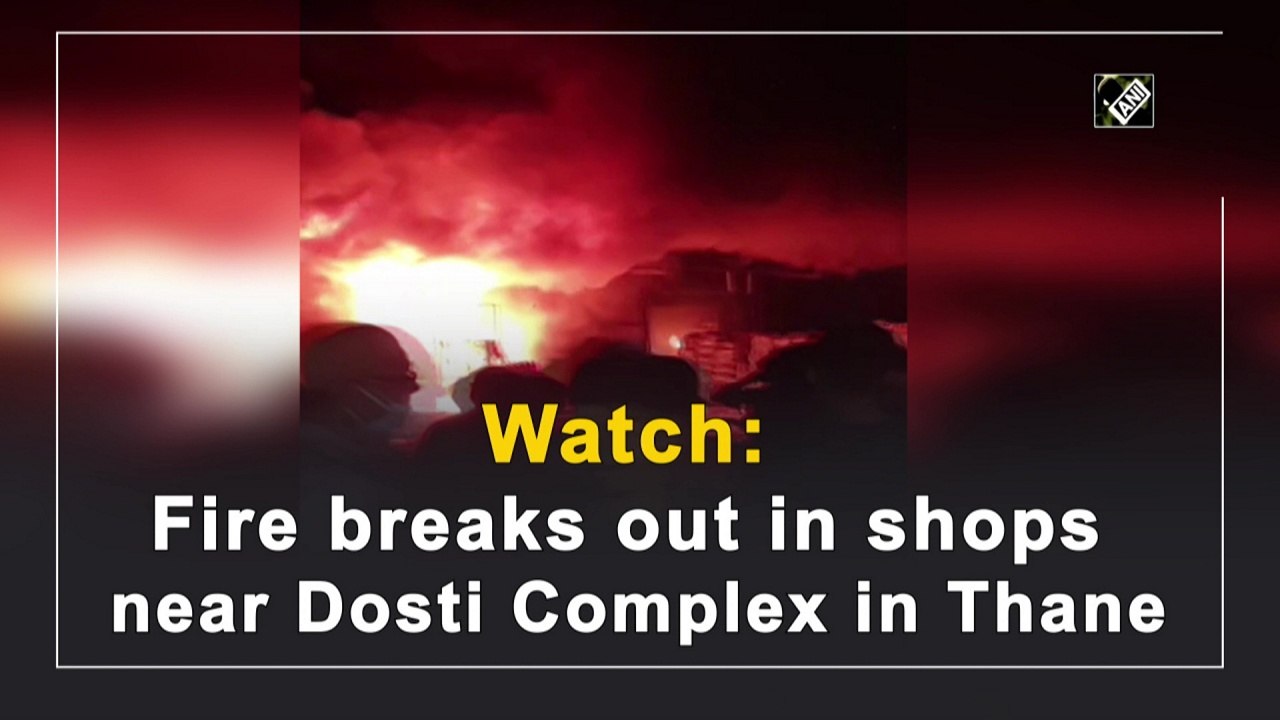 Watch: Fire breaks out in shops near Dosti Complex in Thane