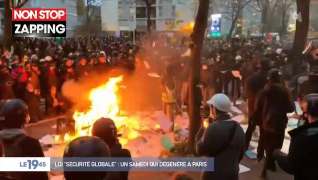 Vitrines cassées, voitures brûlées... 400 à 500 casseurs ont infiltré la manifestation à Paris (Vidéo)