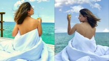 Title Filmi: Hina Khan ने चादर लपेटकर कराया बोल्ड फोटोशूट | Hina Khan Topless | Filmibeat
