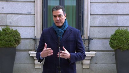 Pedro Sánchez en el acto de conmemoración del Día de la Constitución