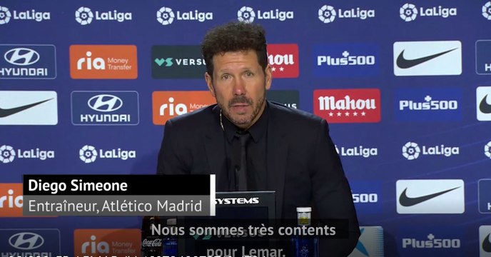 Simeone : nous sommes très contents pour Lemar