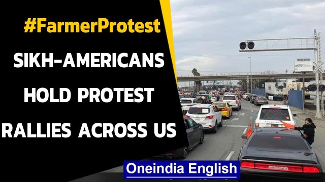 Sikh-Americans protest across US cities in solidarity with the farmers protesting in India|Oneindia
