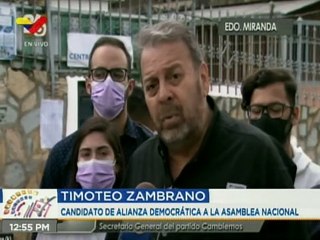 Timoteo Zambrano: Este proceso electoral ha sido transparente y con mejores condiciones que en 2015
