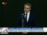 Zapatero califica elecciones como el principio del fin de los peores momentos vividos en Venezuela