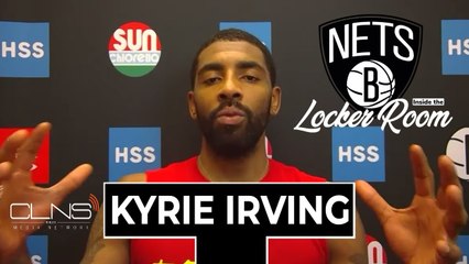 Kyrie Irving Talks to the Media