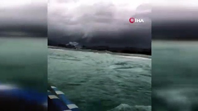 Dalgalı denizde balıkçı şamandıralarına sarılmış halde bulundu ölümden deniz polisi kurtardı