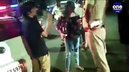 "நான் யார் தெரியுமா" குடிபோதையில் போலீசாரிடம் வம்பு செய்த பெண் - வீடியோ