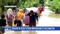 Akses Jalan Nasional Terganggu Akibat Banjir di Aceh Utara yang Kian Meluas