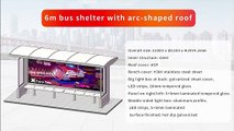 YEROO 6M stainless steel Bus shelter with arc-shaped roof