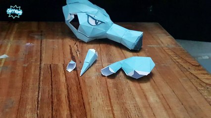 mô hình giấy pokemon Seadra [ Papercraft ] Stopmotion video