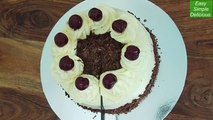 Eggless Black forest cake recipe _ बिना अंडे के ब्लैक फोरेस्ट केक _ No Condensed milk,No Butter _