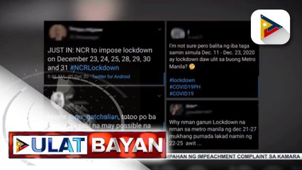 #UlatBayan | Nationwide lockdown na kumalat sa social media, fake news