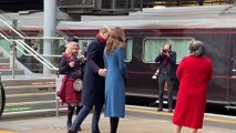 The Earl and Countess of Strathearn depart Edinburgh on the Royal Train
