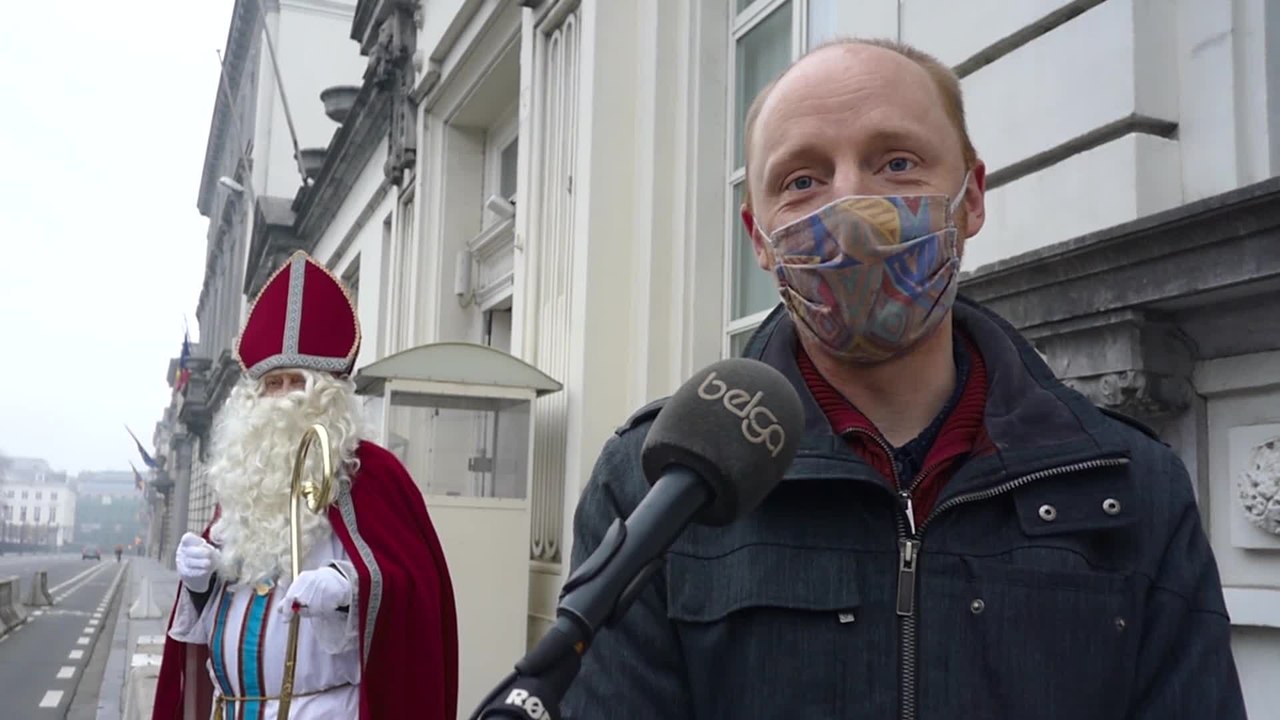 Saint-Nicolas a parlé du climat avec Alexander De Croo (Nicolas Van Nuffel)