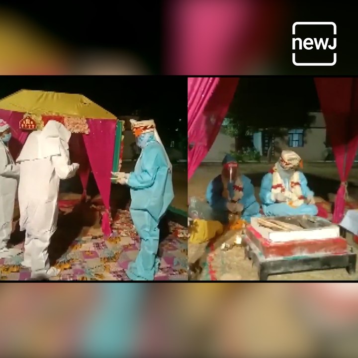 Rajasthan Couple Tie The Knot Wearing PPE Kits