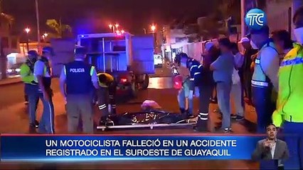 Un motociclista murió en un terrible accidente en Guayaquil