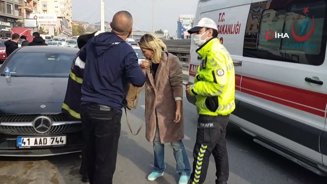 Takla atan araçtan burunları bile kanamadan çıktılar