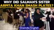 Salman's sister smashing plates at a Dubai restaurant in the viral video: Here's why|Oneindia News