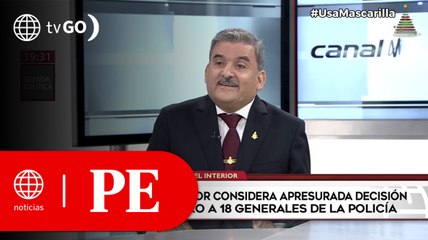 Ministro del Interior consideró apresurada la decisión de retirar a Generales | Primera Edición