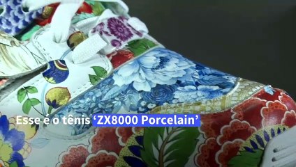 Tênis de porcelana em leilão