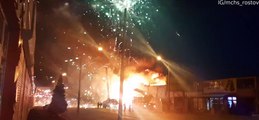 Large Fire Caused by Fireworks