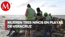 Arrastrados por las olas, se ahogan 3 menores de edad en playas de Veracruz