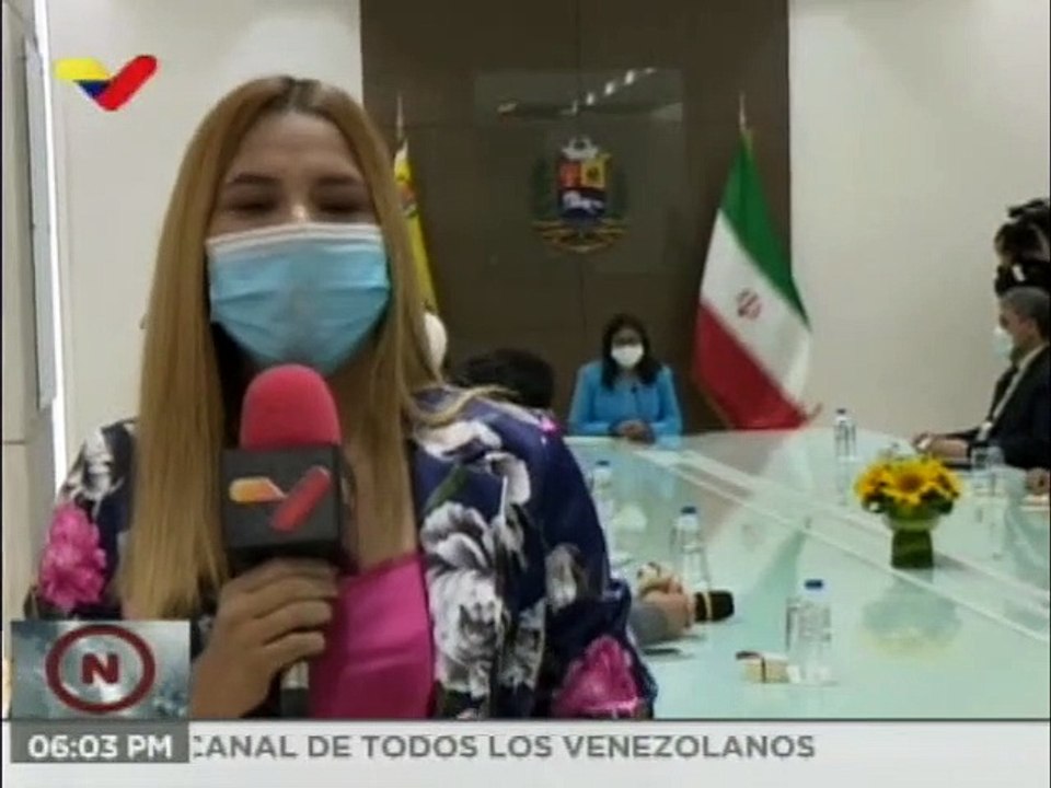 Reunión de vicepdta. Ejecutiva Delcy Rodríguez con delegación iraní que asistió a la veeduría el 6D