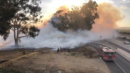 California's Cornell Fire caused by a tree on a power line