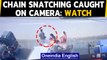 Jammu: Chain snatching caught on CCTV at the bus stand, video goes viral: Watch|Oneindia News