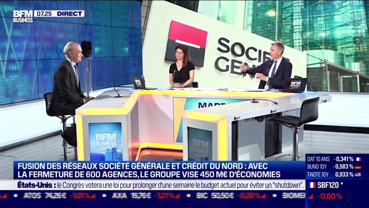 Philippe Aymerich (Société Générale) : Fusion des réseaux Société Générale et Crédit du Nord avec la fermeture de 600 agences - 08/12