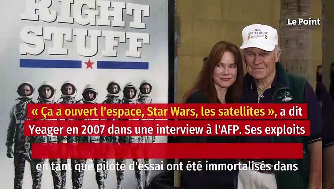 Le pilote américain Chuck Yeager, légende de l'aviation, est décédé