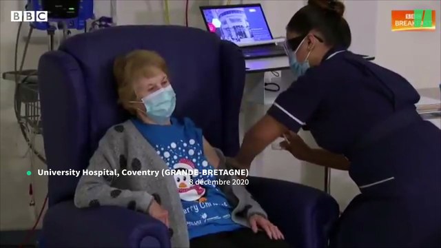Coronavirus: une dame de 90 ans est la première à recevoir le vaccin en Grande-Bretagne
