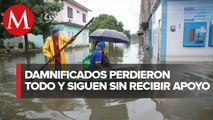 Damnificados por inundaciones en Tabasco piden ser incluidos en censo de Bienestar
