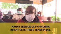Nanny seen on CCTV pinching infant gets three years in jail-