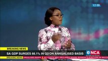 SA GDP surges 66.1 percent in Q3