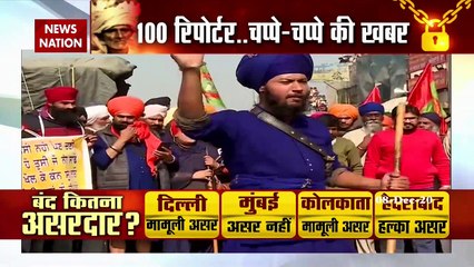 Nihang Sikhs join protest with agitating farmers at Sindhu Border