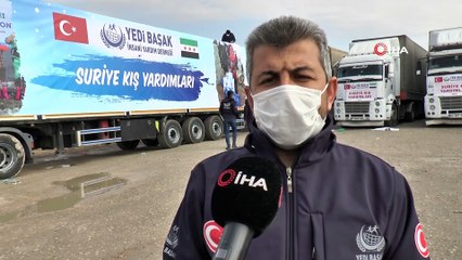 Yedi Başak'tan Suriyeli mağdurlara 8 tırdan oluşan 200 ton kömür yardımı