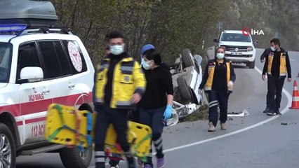 Takla Attığı Araçtan Burnu Bile Kanamadan Kurtuldu