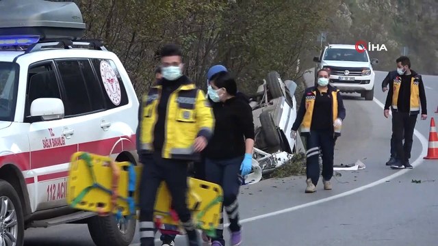 Takla Attığı Araçtan Burnu Bile Kanamadan Kurtuldu