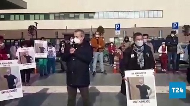 İstanbul Tabip Odası Koronavirüs sürecinde hayatını kaybeden sağlık çalışanları için anma etkinliği düzenledi