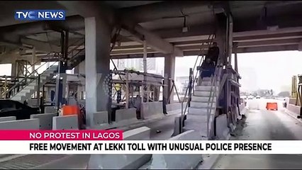 Free movement at Lekki tollgate with unusual police presence