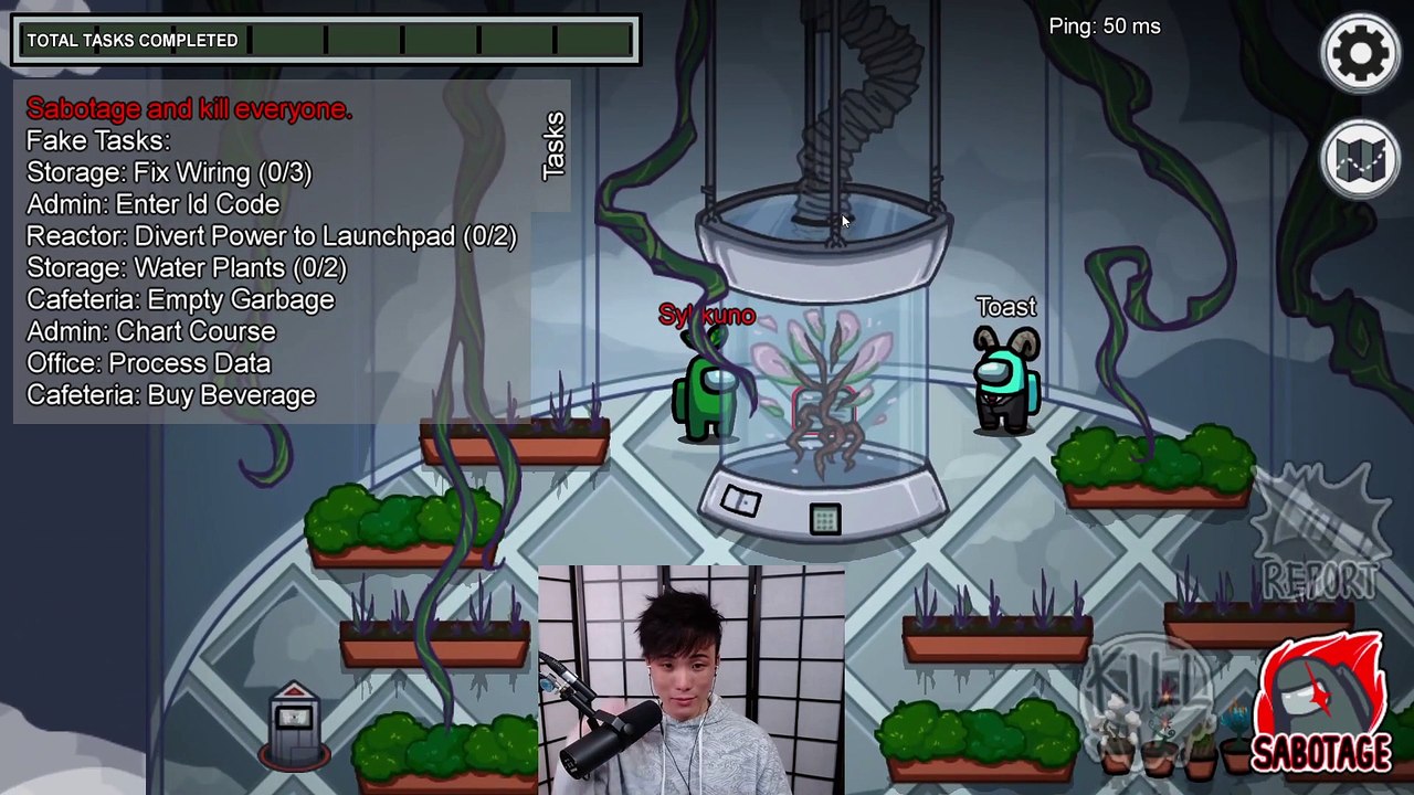 LIVE Sykkuno vents in front of Toast - Among Us