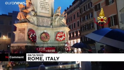 Trotz Regen: Papst ehrt Mutter Gottes