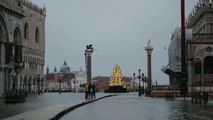 El 'acqua alta' de Venecia inunda la plaza de San Marcos