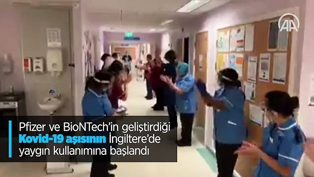 Pfizer ve BioNTech'in geliştirdiği Kovid-19 aşısının İngiltere'de yaygın kullanımına başlandı